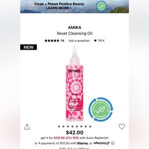 Amika cleansing hair oil